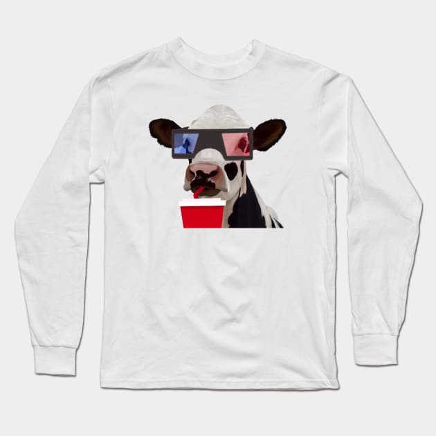 Mooovie Time Cow Long Sleeve T-Shirt by Suneldesigns